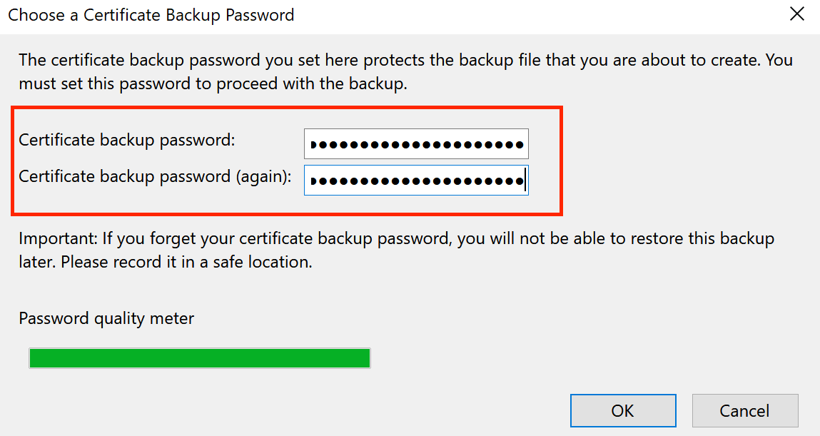 Backup Password